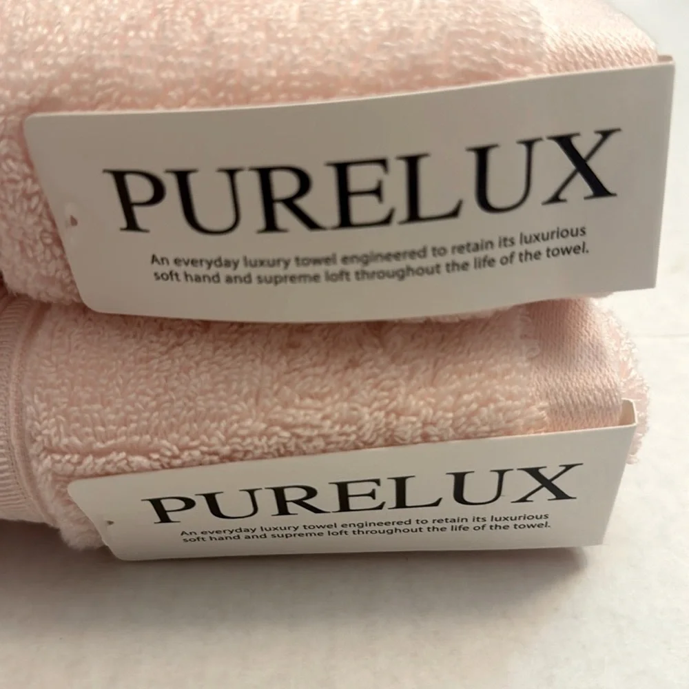 💥8pc PURELUX Luxury Bath Towel Set - Loft By Loftex - Rayon From Bamboo - Pink